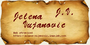 Jelena Vujanović vizit kartica